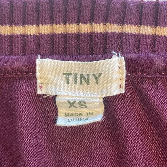 Anthropologie TINY Ashlee Floral Top Womens XS Purple V-Neck Puff Sleeve Boho - Picture 5 of 9